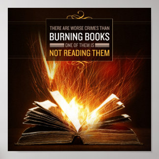Ne pas brûler des livres, les lire - Poster Imprim