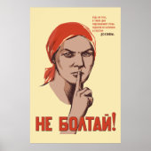 Ne pas Conversation Poster soviétique Vintage (Devant)