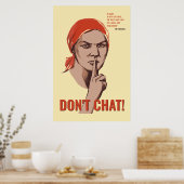 Ne pas Conversation Poster soviétique Vintage avec (Cuisine)