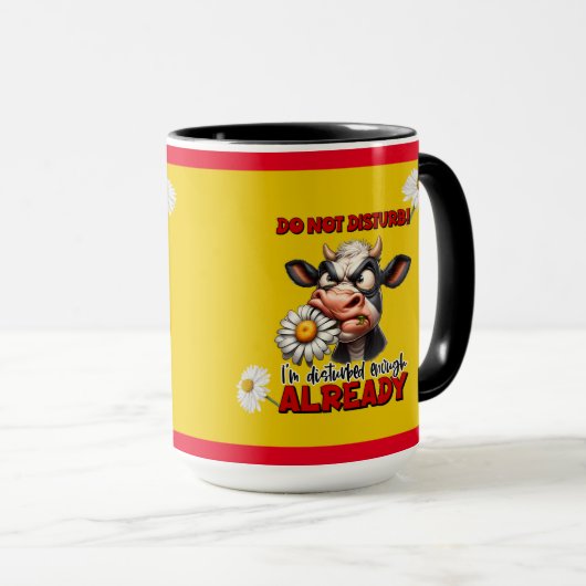 Ne pas déranger - Drôle Mug de vache (Devant droit)