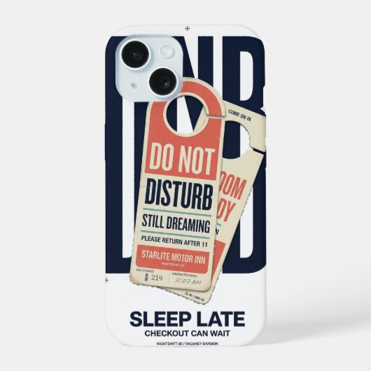 Ne pas déranger Retro Motel NIGHTSHIFT 90 iPhone 1 (Verso)