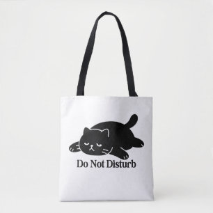 Ne pas déranger Sac fourre-tout chat noir mignon c