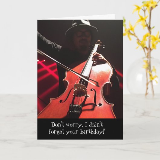 Ne pas effrayer la carte d'anniversaire de Cello d (Fleur jaune)