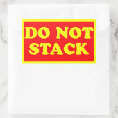 Ne pas empiler le Étiquette d'expédition (Sac)