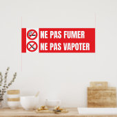Ne pas fumer, ne pas vapoter poster (Cuisine)