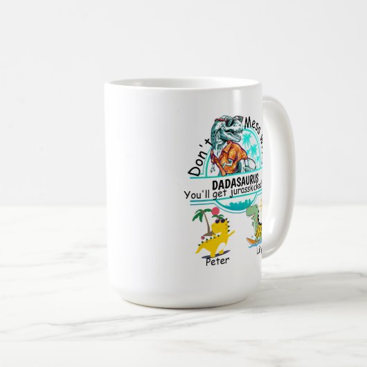 Ne pas gâcher avec dadasaurus tasse de café d'été (Devant droit)