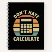 Ne pas haïr Calculer Rétro Calc Carnet Spiral (Devant)