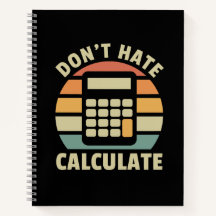Ne pas haïr Calculer Rétro Calc Carnet Spiral