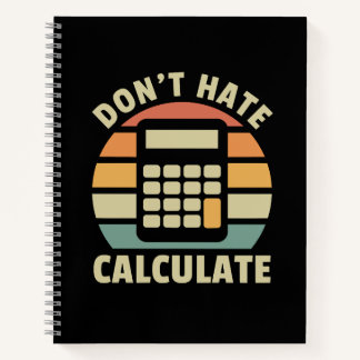 Ne pas haïr Calculer Rétro Calc Carnet Spiral