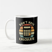 Ne pas haïr Calculer Rétro Calculateur Café Mug (Gauche)