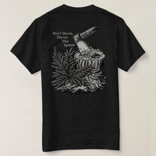 Ne pas mourir de faim, affamer le système T-shirt (Design dos)