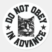Ne pas obéir à l'avance Sticker Chat