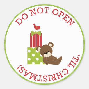 Ne pas ouvrir 'Jusqu'à Noël Stickers
