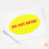 Ne pas plier Sticker ovale (Enveloppe)