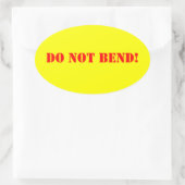Ne pas plier Sticker ovale (Sac)