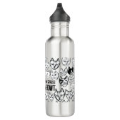 Ne pas stresser Meowt Funny Chat Bouteille d'eau e (Droite)