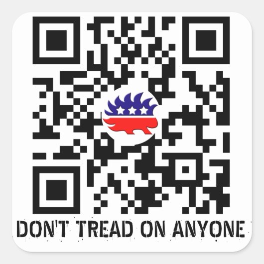 Ne pas taper sur un Autocollant QR du Parti Libéra (Devant)