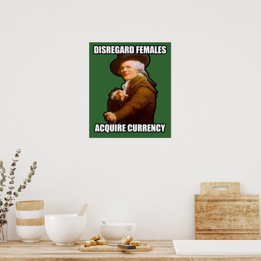 Ne pas tenir compte des femmes acheter une affiche (Cuisine)