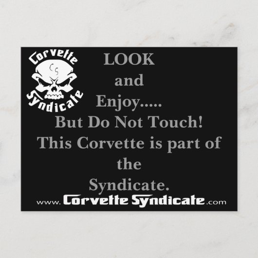 Ne pas toucher carte postale (Devant)