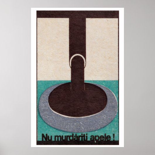 Ne polluez pas l'eau - Impression sur boite d'allu (Devant)