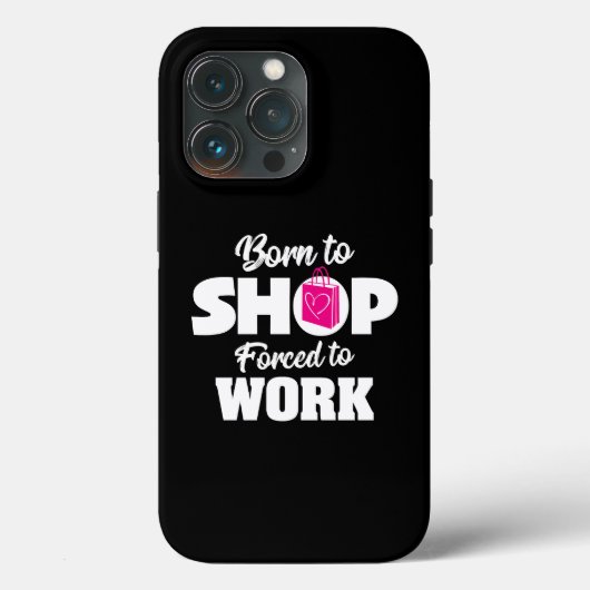 Né Pour Acheter Forcé À Travailler coque iphone (Verso)