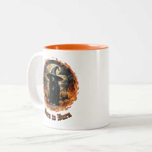 Né pour Burn Witch Halloween Mug (Devant gauche)