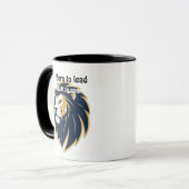 Né pour diriger. Construit pour rugir." Tasse à ca (Devant gauche)