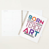 Né pour enseigner Art Cute Art Enseignant (Devant avec enveloppe)
