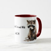 Né pour être raccoon mug libre (Devant droit)