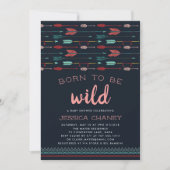Né pour être sauvage | Invitation baby shower (Devant)