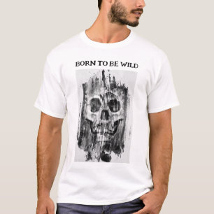 Né pour être sauvage. T-Shirt distressé