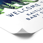 Né Pour Être Une Affiche de bienvenue Baby shower (Coin)