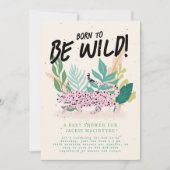 Né Pour Être Wild Baby shower Invitation (Devant)