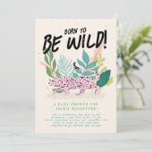 Né Pour Être Wild Baby shower Invitation (Debout devant)