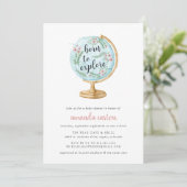 Né pour explorer Baby shower Invitation (Debout devant)