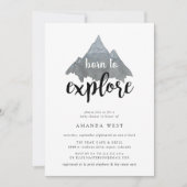 Né pour explorer Baby shower Invitation (Devant)