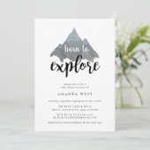 Né pour explorer Baby shower Invitation (Debout devant)