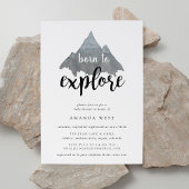 Né pour explorer Baby shower Invitation