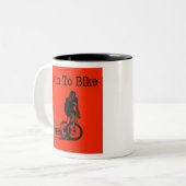 Né pour faire un tour à deux tons de café Mug (Devant gauche)