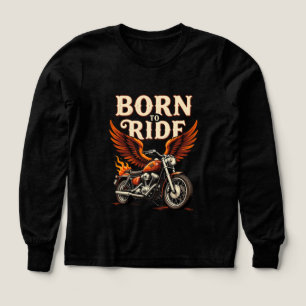 Né pour rouler – Aile de motard cycliste de moto v