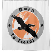 Né pour voyager rideau de douche (Devant)