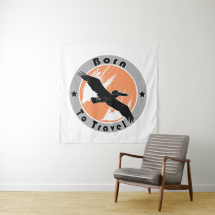 Né pour voyager tapisserie
