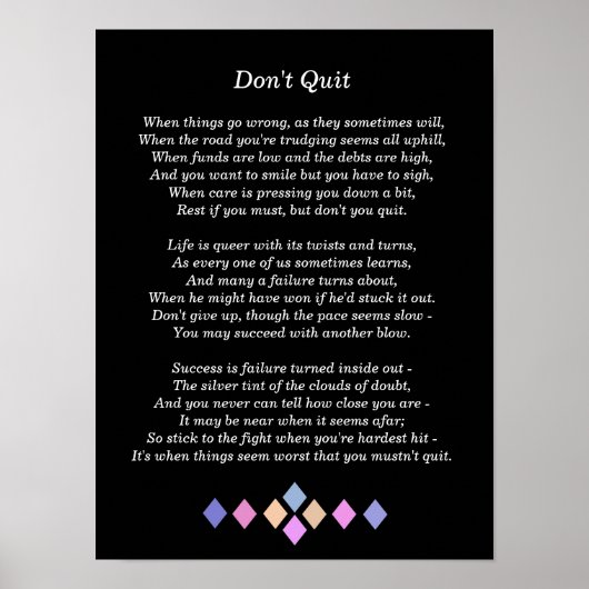 Ne quittez pas le poème - impression d'art (Devant)