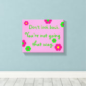 Ne regarde pas en arrière ... Impression en toile (Insitu (Plancher de Bois))