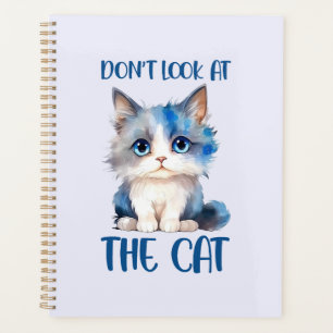 Ne regardez pas le chat - adorable chaton bleu