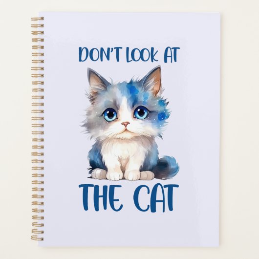 Ne regardez pas le chat - adorable chaton bleu (Devant)