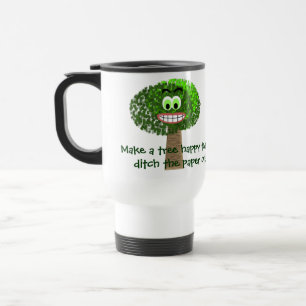 Ne rendez un arbre heureuse aucune tasse de voyage