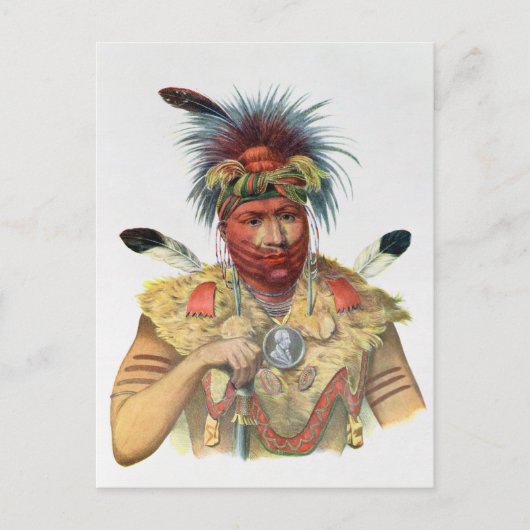 Ne-Sou-A-Quoit, Fox Chief Briefkaart (Voorkant)