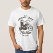 Ne sous-estimez jamais un T-shirt Old Man (Devant)