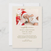 Né Sous Le Faire-part de naissance De Crème Mistle (Dos)